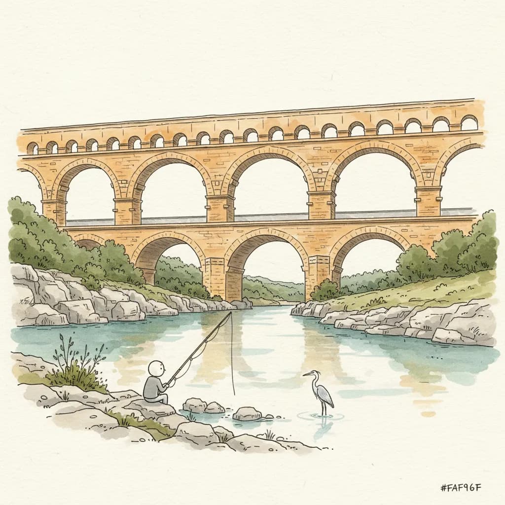 Estimation Le Pont du Gard — Aqueduc romain à 3 niveaux, 49 m de haut